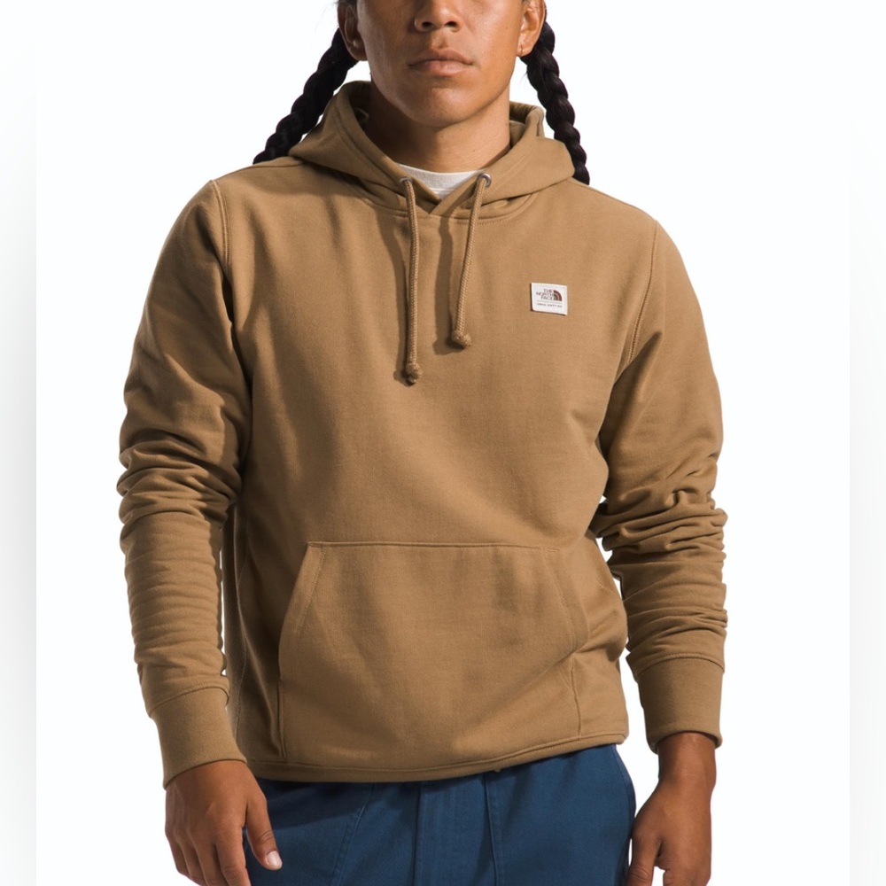 The North Face Men's Heritage Patch Pullover Hoodie, brown, SMALL